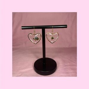 Dried Blue Flower Earrings